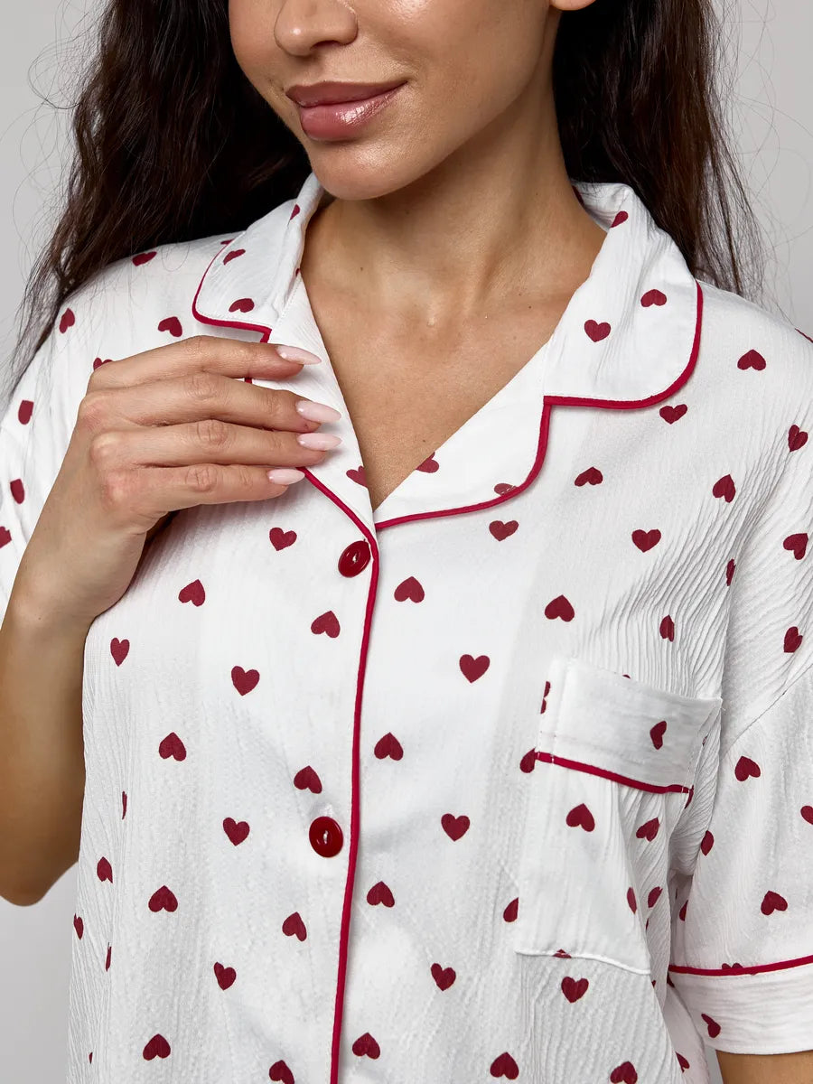 Mary | Satin shorty pajama set