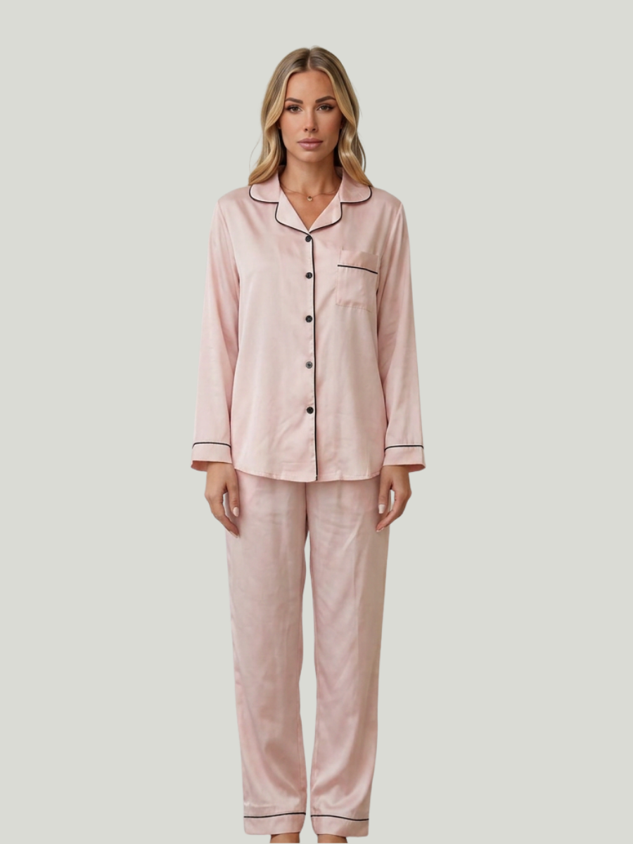 Esmé | Set pigiama in raso | Rosa